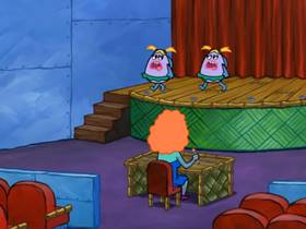 Screenshots from the 2009 United Plankton Pictures cartoon I ? Dancing