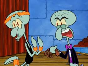 Screenshots from the 2009 United Plankton Pictures cartoon I ? Dancing