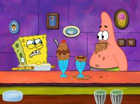 Screenshots from the 2009 United Plankton Pictures cartoon Stuck in the Wringer