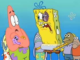 Screenshots from the 2009 United Plankton Pictures cartoon Stuck in the Wringer