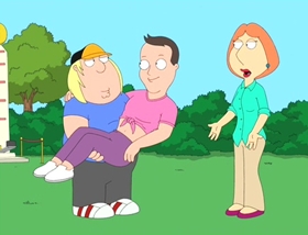 Screenshots from the 2009 Fuzzy Door Productions cartoon Road to the Multiverse