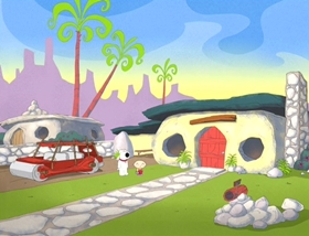 Screenshots from the 2009 Fuzzy Door Productions cartoon Road to the Multiverse