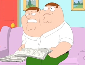 Screenshots from the 2009 Fuzzy Door Productions cartoon Road to the Multiverse