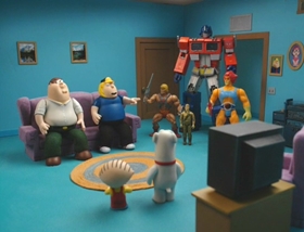 Screenshots from the 2009 Fuzzy Door Productions cartoon Road to the Multiverse