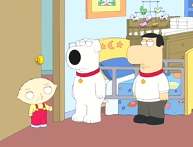 Screenshots from the 2009 Fuzzy Door Productions cartoon Road to the Multiverse