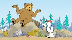 Screenshots from the 2009 Focus Design, Inc. cartoon Report from the North Pole