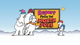 Screenshots from the 2009 Focus Design, Inc. cartoon Report from the North Pole