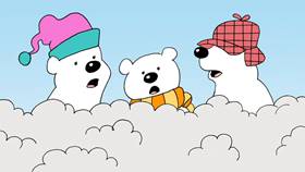 Screenshots from the 2009 Focus Design, Inc. cartoon Report from the North Pole