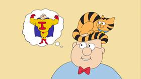 Screenshots from the 2009 Focus Design, Inc. cartoon The Little Things We Do