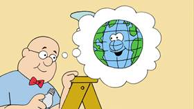 Screenshots from the 2009 Focus Design, Inc. cartoon The Little Things We Do