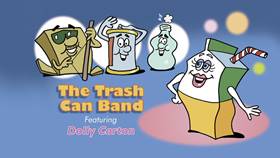 Screenshots from the 2009 Focus Design, Inc. cartoon The Trash Can Band