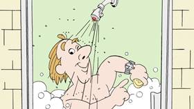 Screenshots from the 2009 Focus Design, Inc. cartoon You Oughta Be Savin