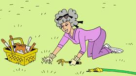 Screenshots from the 2009 Focus Design, Inc. cartoon You Oughta Be Savin