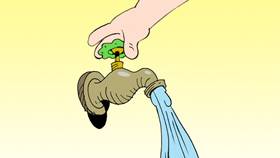 Screenshots from the 2009 Focus Design, Inc. cartoon You Oughta Be Savin