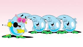 Screenshots from the 2009 Focus Design, Inc. cartoon You Oughta Be Savin