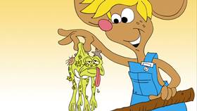 Screenshots from the 2009 Focus Design, Inc. cartoon Fat Cat Blue: The Clean Rivers Song