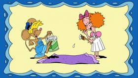 Screenshots from the 2009 Focus Design, Inc. cartoon Fat Cat Blue: The Clean Rivers Song