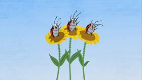 Screenshots from the 2009 Focus Design, Inc. cartoon A Tiny Urban Zoo