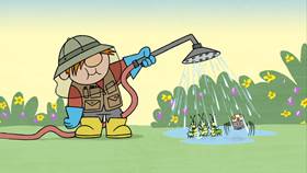 Screenshots from the 2009 Focus Design, Inc. cartoon A Tiny Urban Zoo