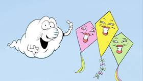 Screenshots from the 2009 Focus Design, Inc. cartoon Windy and the Windmills