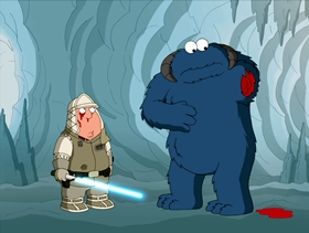 Screenshots from the 2010 Fuzzy Door Productions cartoon Something, Something, Something, Dark Side