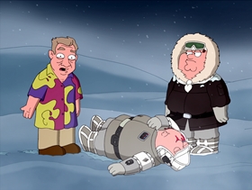 Screenshots from the 2010 Fuzzy Door Productions cartoon Something, Something, Something, Dark Side