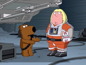 Screenshots from the 2010 Fuzzy Door Productions cartoon Something, Something, Something, Dark Side