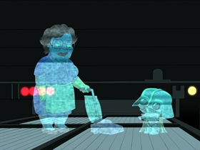 Screenshots from the 2010 Fuzzy Door Productions cartoon Something, Something, Something, Dark Side