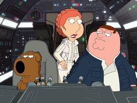 Screenshots from the 2010 Fuzzy Door Productions cartoon Something, Something, Something, Dark Side