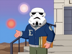 Screenshots from the 2010 Fuzzy Door Productions cartoon Something, Something, Something, Dark Side