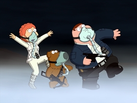 Screenshots from the 2010 Fuzzy Door Productions cartoon Something, Something, Something, Dark Side