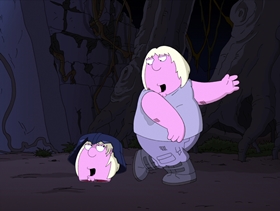 Screenshots from the 2010 Fuzzy Door Productions cartoon Something, Something, Something, Dark Side