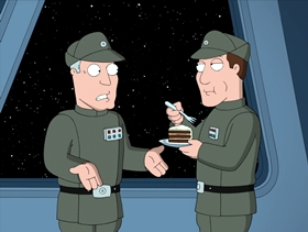 Screenshots from the 2010 Fuzzy Door Productions cartoon Something, Something, Something, Dark Side