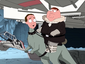 Screenshots from the 2010 Fuzzy Door Productions cartoon Something, Something, Something, Dark Side