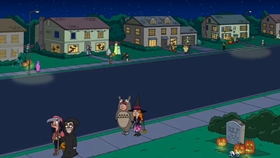 Screenshots from the 2010 Fuzzy Door Productions cartoon Best Little Horror House in Langley Falls