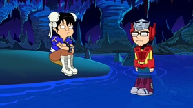 Screenshots from the 2010 Fuzzy Door Productions cartoon Best Little Horror House in Langley Falls