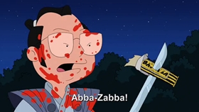 Screenshots from the 2010 Fuzzy Door Productions cartoon Best Little Horror House in Langley Falls