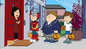 Screenshots from the 2010 Fuzzy Door Productions cartoon Best Little Horror House in Langley Falls