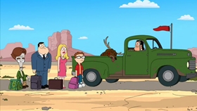 Screenshots from the 2010 Fuzzy Door Productions cartoon There Will Be Bad Blood