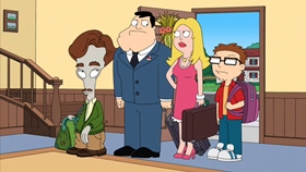 Screenshots from the 2010 Fuzzy Door Productions cartoon There Will Be Bad Blood