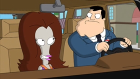 Screenshots from the 2010 Fuzzy Door Productions cartoon There Will Be Bad Blood