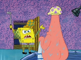 Screenshots from the 2011 United Plankton Pictures cartoon A Friendly Game