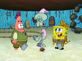 Screenshots from the 2011 United Plankton Pictures cartoon A Friendly Game