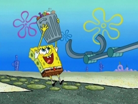 Screenshots from the 2011 United Plankton Pictures cartoon Sentimental Sponge