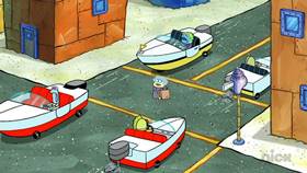 Screenshots from the 2012 United Plankton Pictures cartoon Patrick-Man!