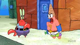 Screenshots from the 2012 United Plankton Pictures cartoon Patrick-Man!