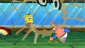 Screenshots from the 2012 United Plankton Pictures cartoon Patrick-Man!