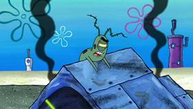 Screenshots from the 2013 United Plankton Pictures cartoon Evil Spatula