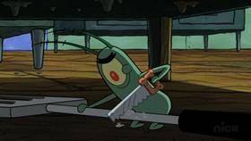 Screenshots from the 2013 United Plankton Pictures cartoon Evil Spatula