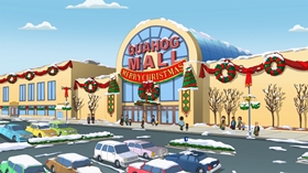 Screenshots from the 2013 Fuzzy Door Productions cartoon Christmas Guy